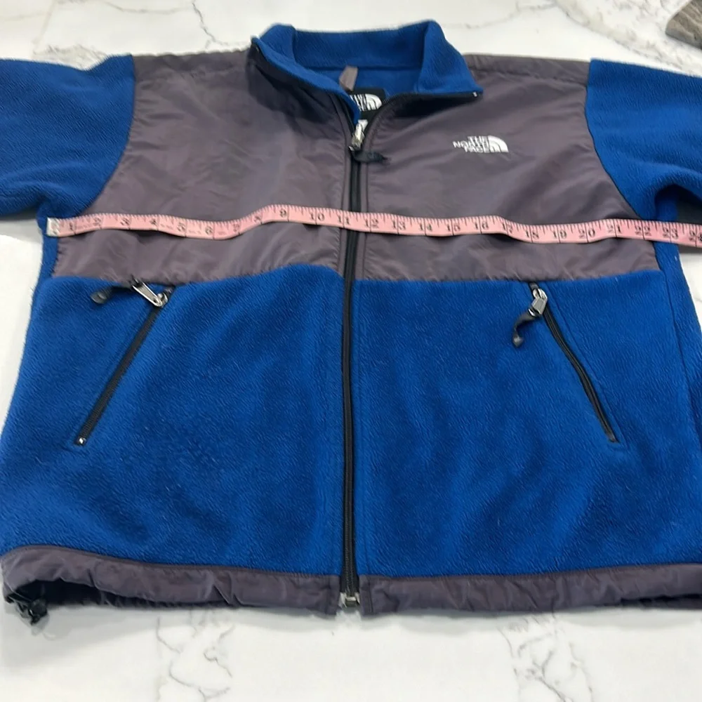 The North Face Youth Full Zip Grey Blue Polartec Jacket. Size‎ XL